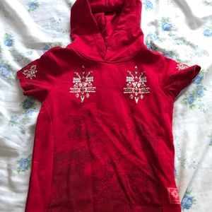NWOT Boys Red 8IGHTH DSTRKT Short Sleeve Hoodie